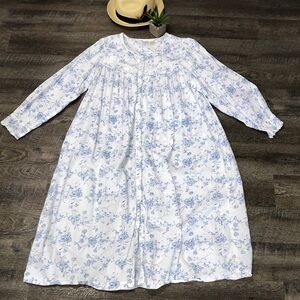 Gilligan & O’Malley Blue & White Floral Cottage Core House Dress Size XXL